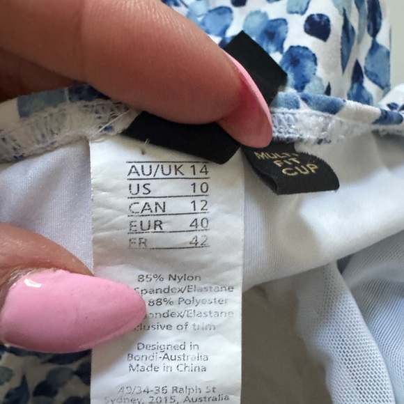 Nip Tuck Swim Petal Plunge Eva One Piece Swimsuit Size 10 - Picture 8 of 13